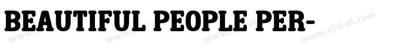 Beautiful People Per字体转换